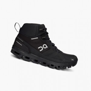 Botas de Montaña On Cloudrock Waterproof Mujer Negros | 342850YIW
