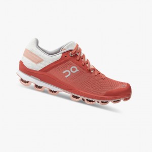Tenis Para Correr En Carretera On Cloudsurfer 6 Mujer Rojos Rosas | 084172PCW