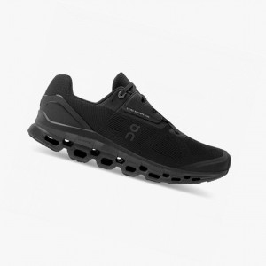 Tenis Para Correr En Carretera On Cloudstratus Hombre Negros | 723985YSW