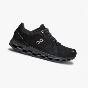 Tenis Para Correr En Carretera On Cloudstratus Mujer Negros | 962713TKP
