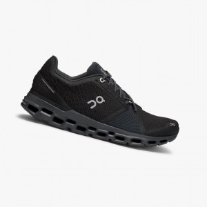 Tenis Para Correr En Carretera On Cloudstratus Hombre Negros | 164729XGJ