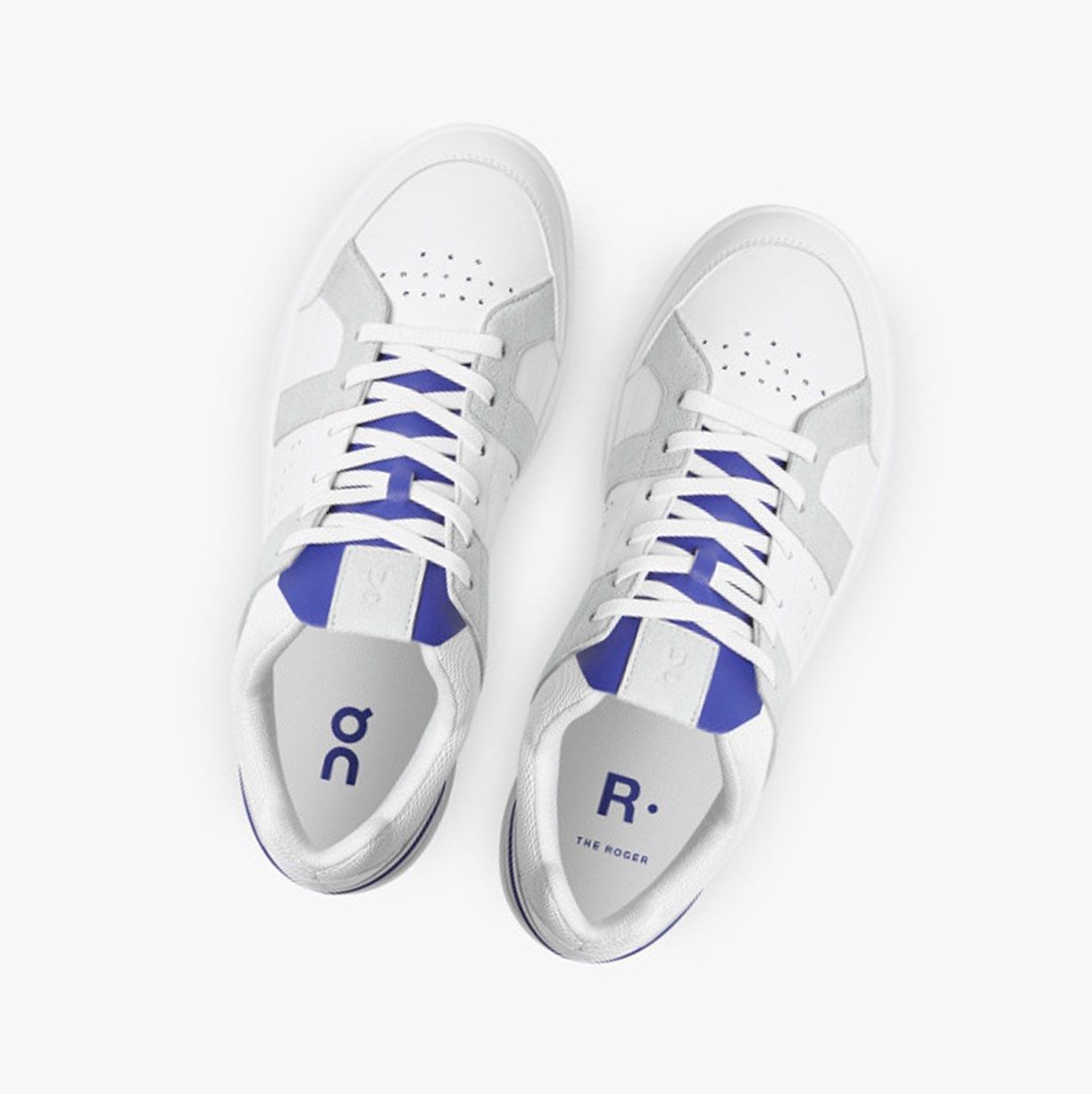 Tenis On The Roger Clubhouse Hombre Blancos Azules | 928450TJX