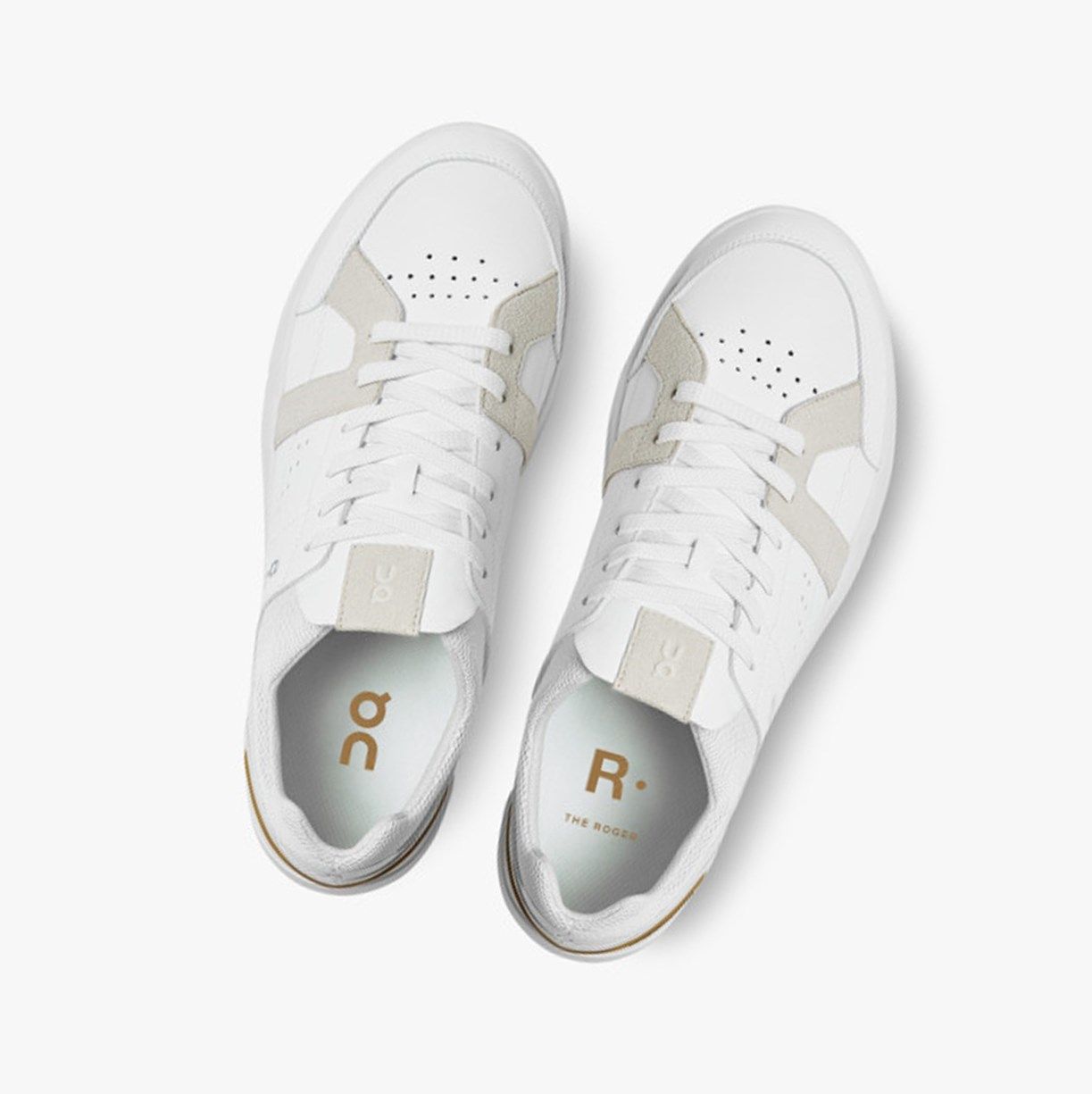 Tenis On The Roger Clubhouse Hombre Blancos Marrom | 603725UHC